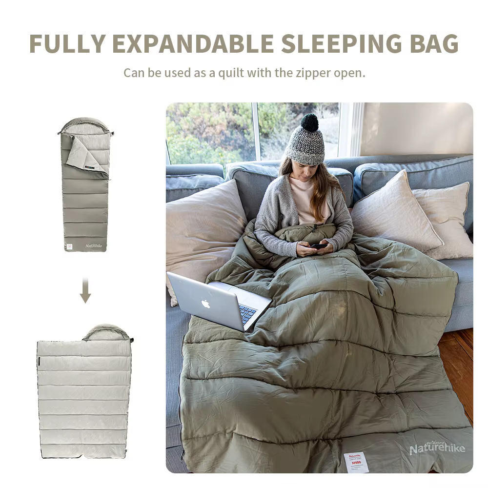 Natureifa-Sac de couchage léger lavable en machine, M180, M300, Double, Camping, Hiver