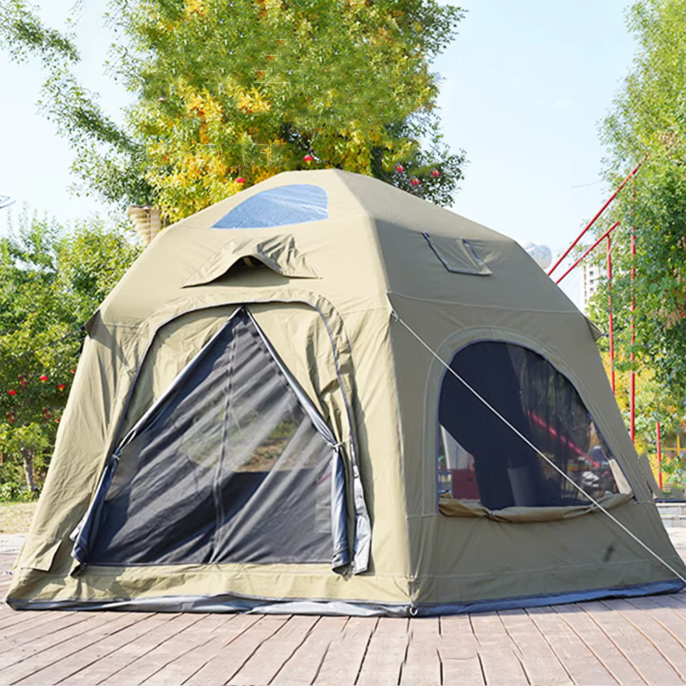 Tente de camping gonflable portable en gros d'usine, Oxford imperméable, tente de toit de haute qual