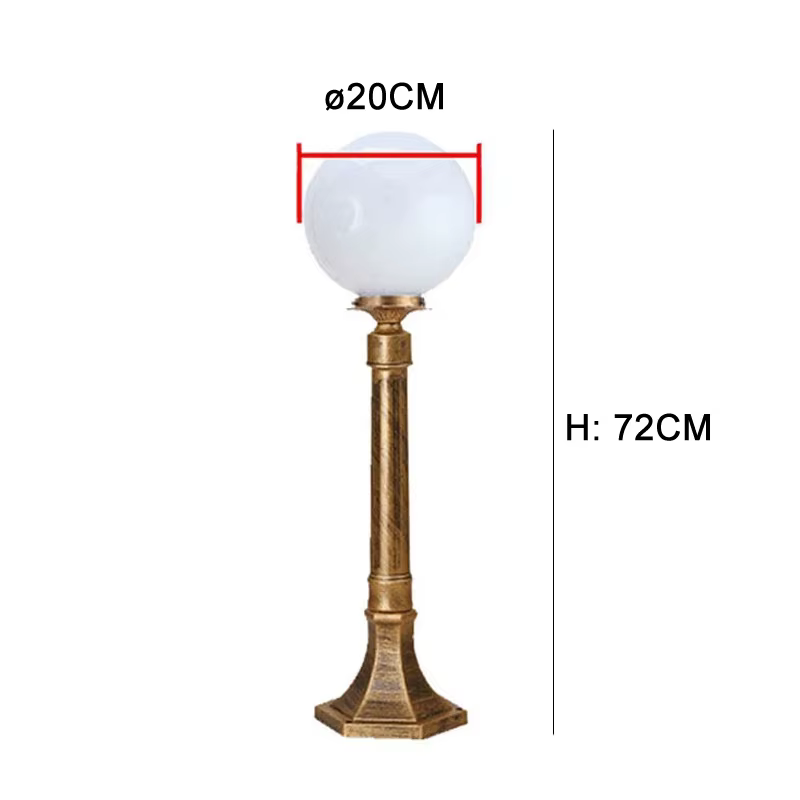 Lampe de pelouse extérieure de Style européen, lampe de pelouse de cour, lampadaire de paysage de Vi