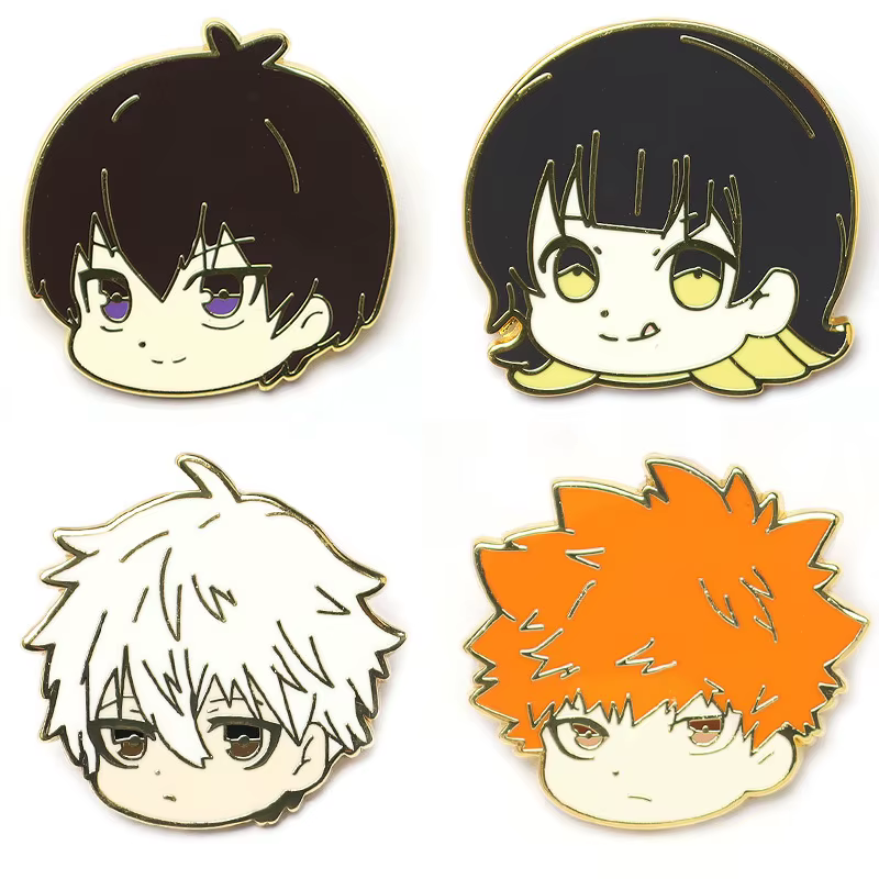 Broche en émail Personnage de dessin animé Anime Prison Q, Accessoire de bijouterie, Badge, Épingle 