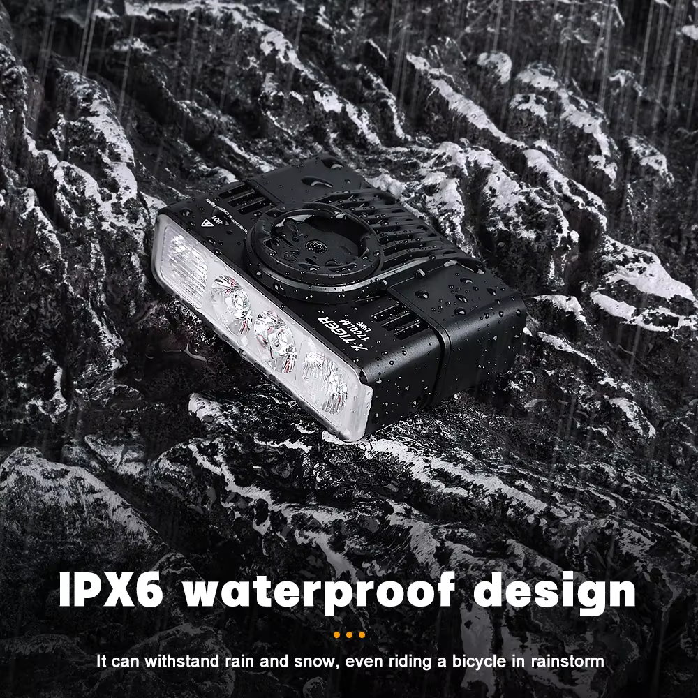 X-TIGER Vélo de route Sunshine TYPE-C développements port 5000 mAh IPX6 étanche Avec support de comp