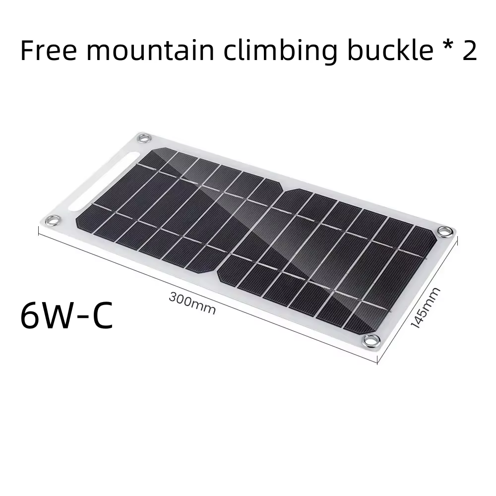 Chargeur solaire USB 6W, panneau étanche Portable pour Camping en plein air, randonnée, chargeur de