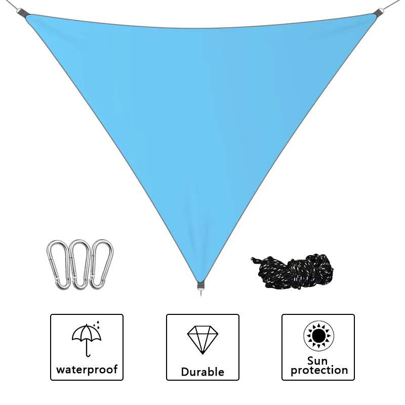 Bâche de camping étanche, tente triangulaire, voile d'ombrage solaire, auvent touristique extérieur,