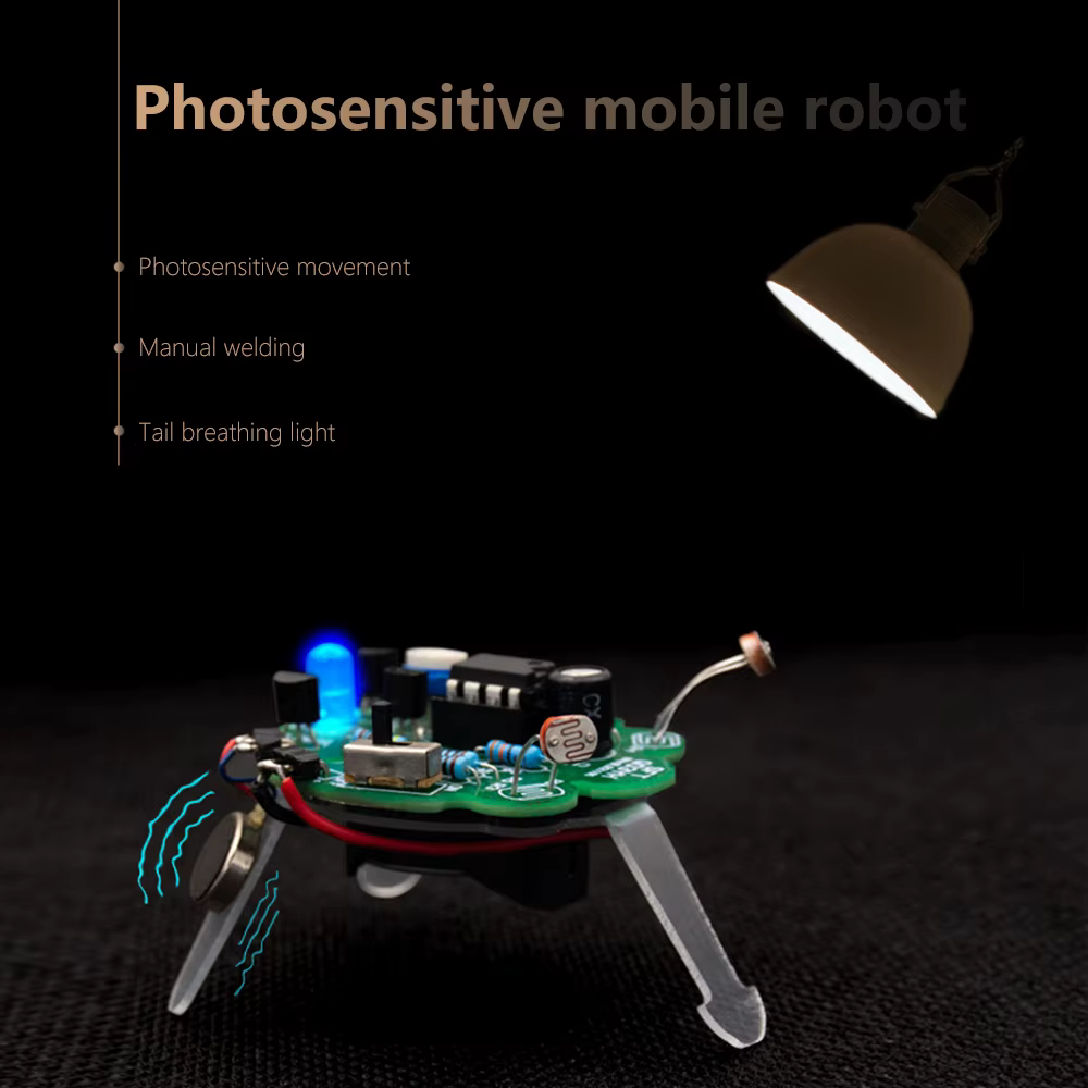 Le Robot Intelligent souffle la Source de lumière pour déplacer la lumière LED chasseur Robot bricol