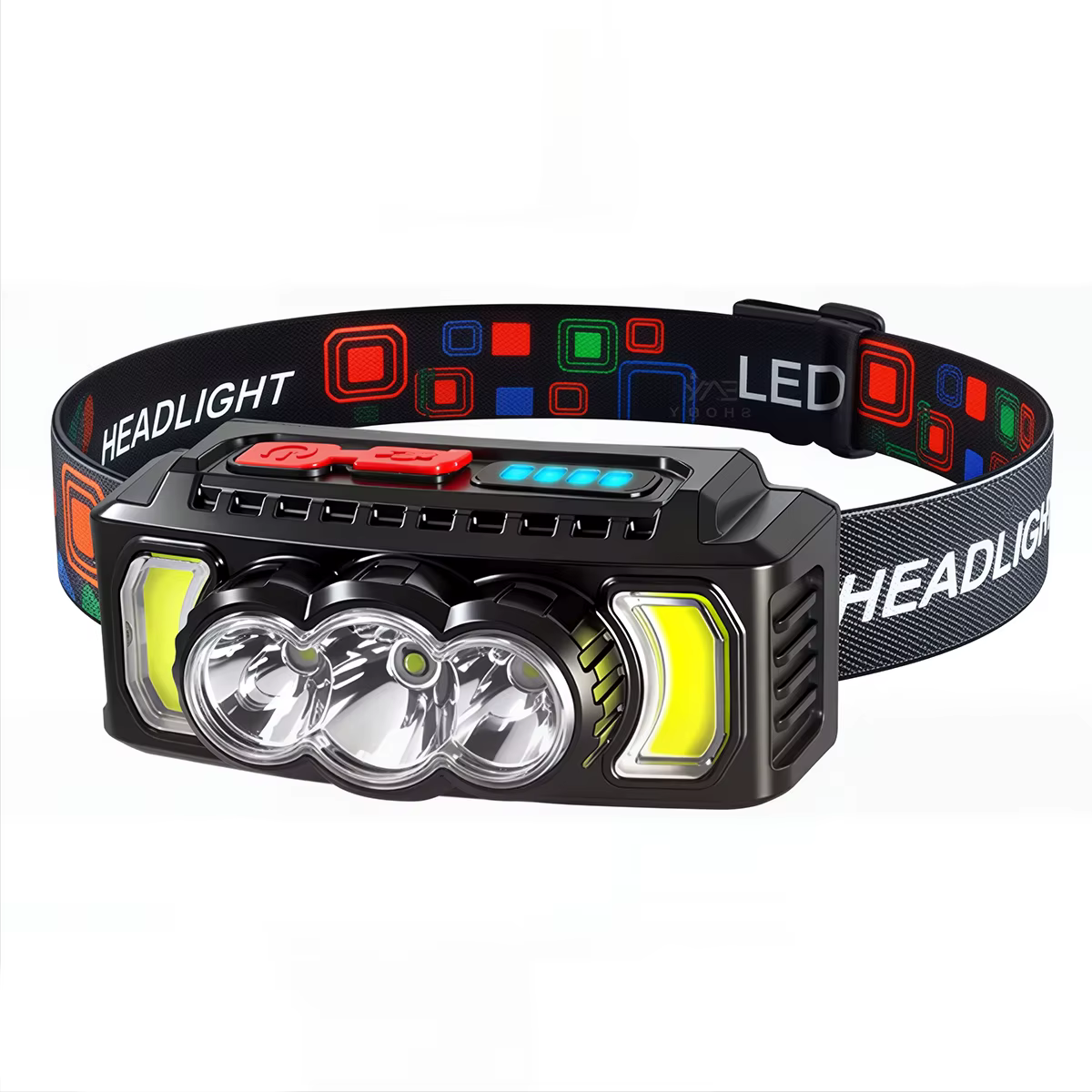 Lampe frontale LED rechargeable par USB, lampe frontale super puissante SOS, pour le camping, lumièr