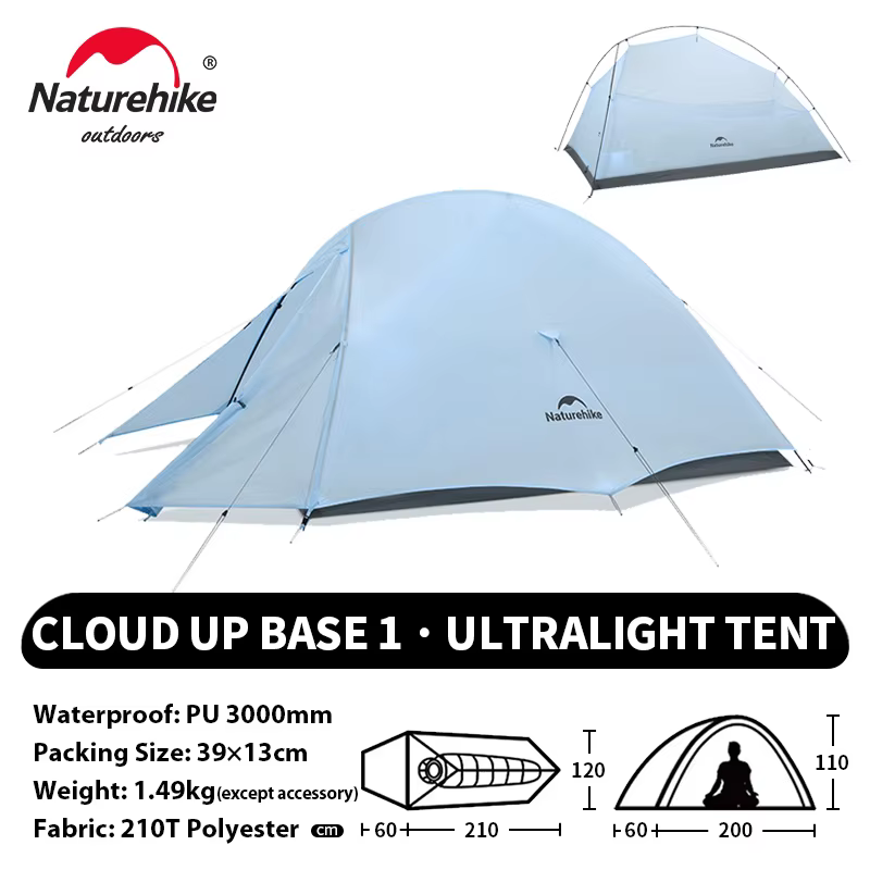 Naturehike Cloud Up 1 2 3 personnes tente de Camping ultralégère étanche tentes de Trekking randonné