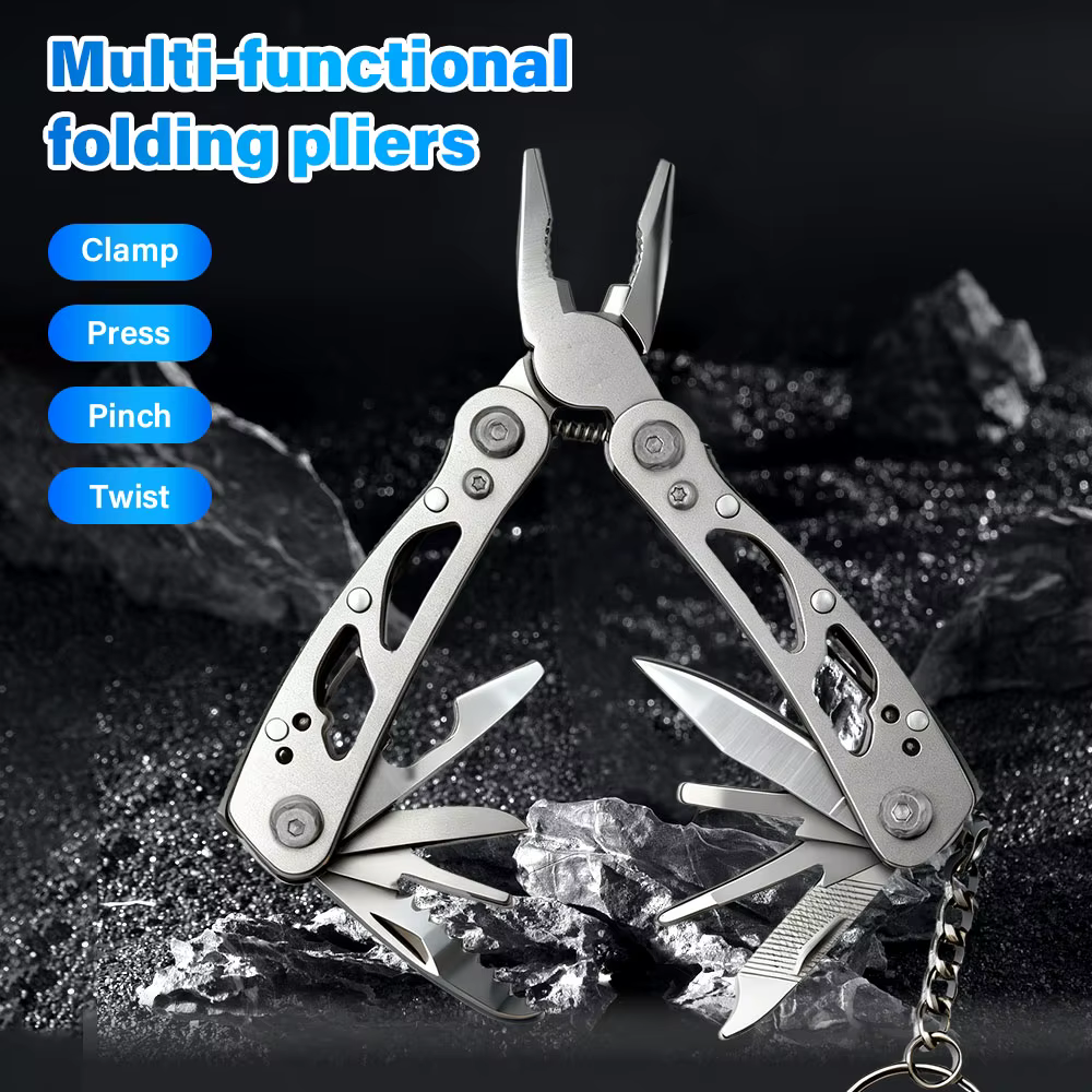Couteau de poche multifonction pliable, pinces mini portables, outil de réparation multifonctionnel
