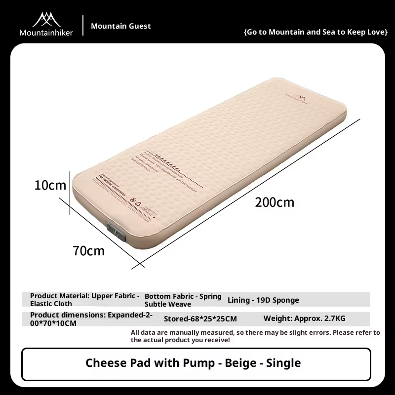 Nouveau matelas gonflable Mountainhiker édition améliorée 10 cm de hauteur avec sac de rangement, ta