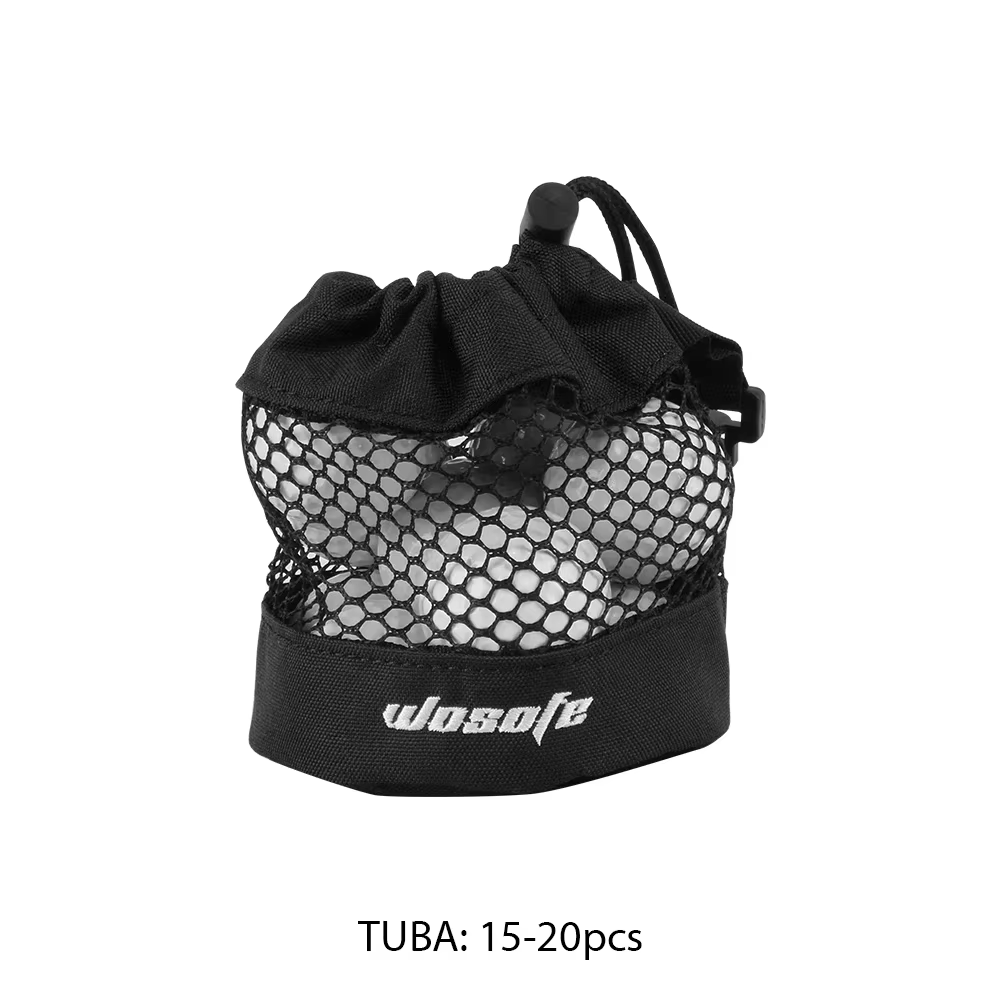 Pochette noire pour balle de Golf, avec maille en Nylon de haute qualité et Clip en plastique suspen
