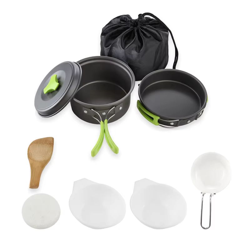 Batterie de cuisine de Camping, ensemble de cuisine pour sac à dos: ustensiles de cuisine d'extérieu
