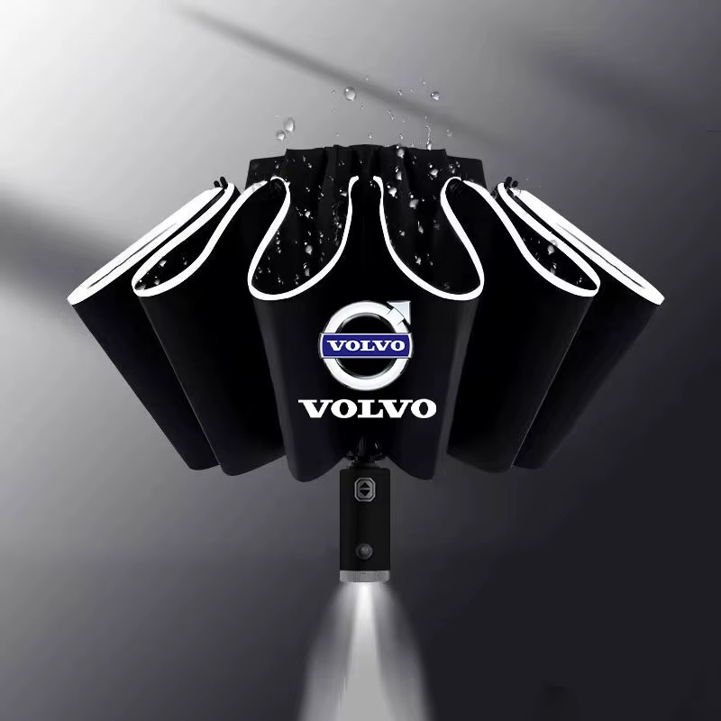 Parapluie de lumière Led pour voiture, pliable et automatique, coupe-vent, pour Volvo XC60 S90 XC90