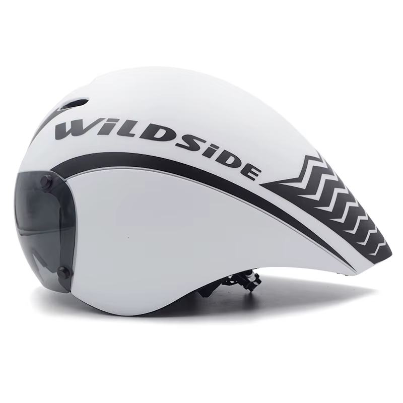 Casque de vélo TT pour homme, lunettes de lentille, TriDuvet LeicAero, casque de vélo de route, cour