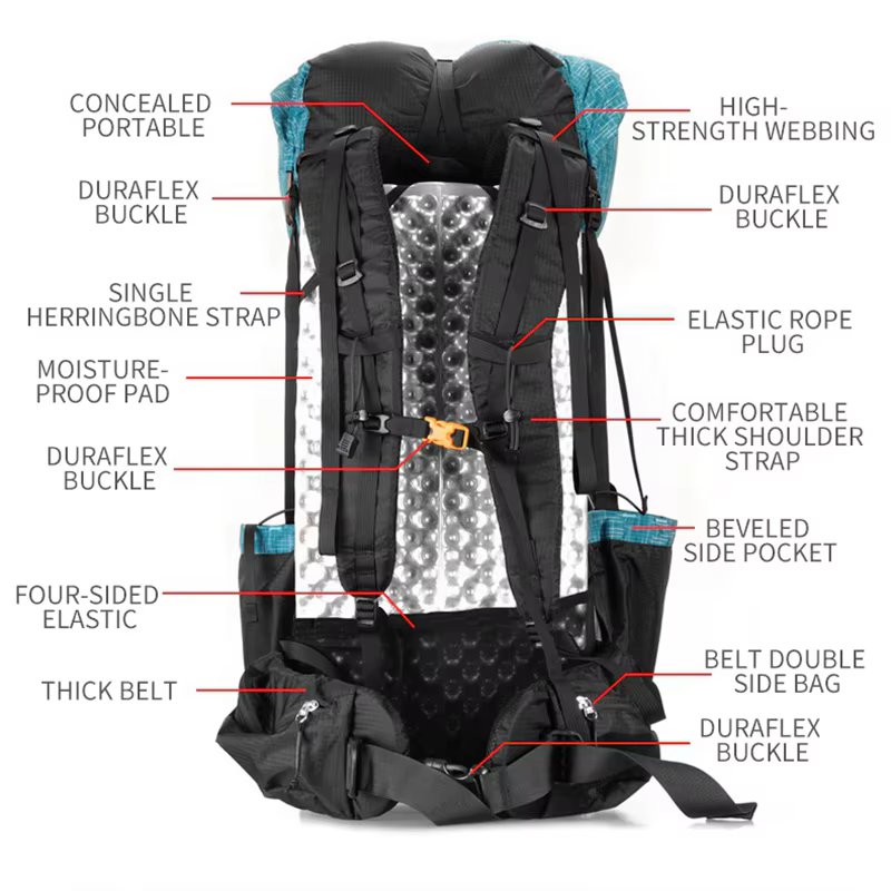 3F UL GEAR QiDian randonnée sac à dos 40 + 16L extérieur étanche sac d'escalade Qi Dian UltraLight P