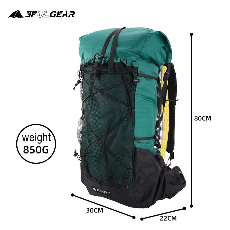 3F UL GEAR QiDian randonnée sac à dos 40 + 16L extérieur étanche sac d'escalade Qi Dian UltraLight P