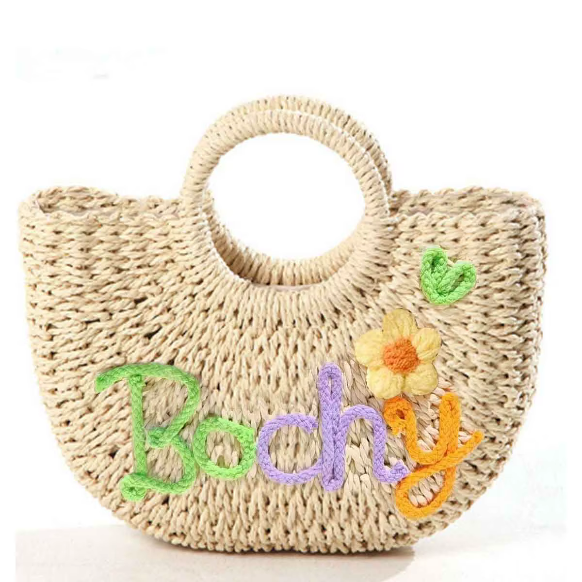 1 sac à main en paille personnalisé | sac de plage de demoiselle d'honneur | sac cadeau pour enterrement de vie de jeune fille, panier cadeau portable | cadeau de demoiselle d'honneur