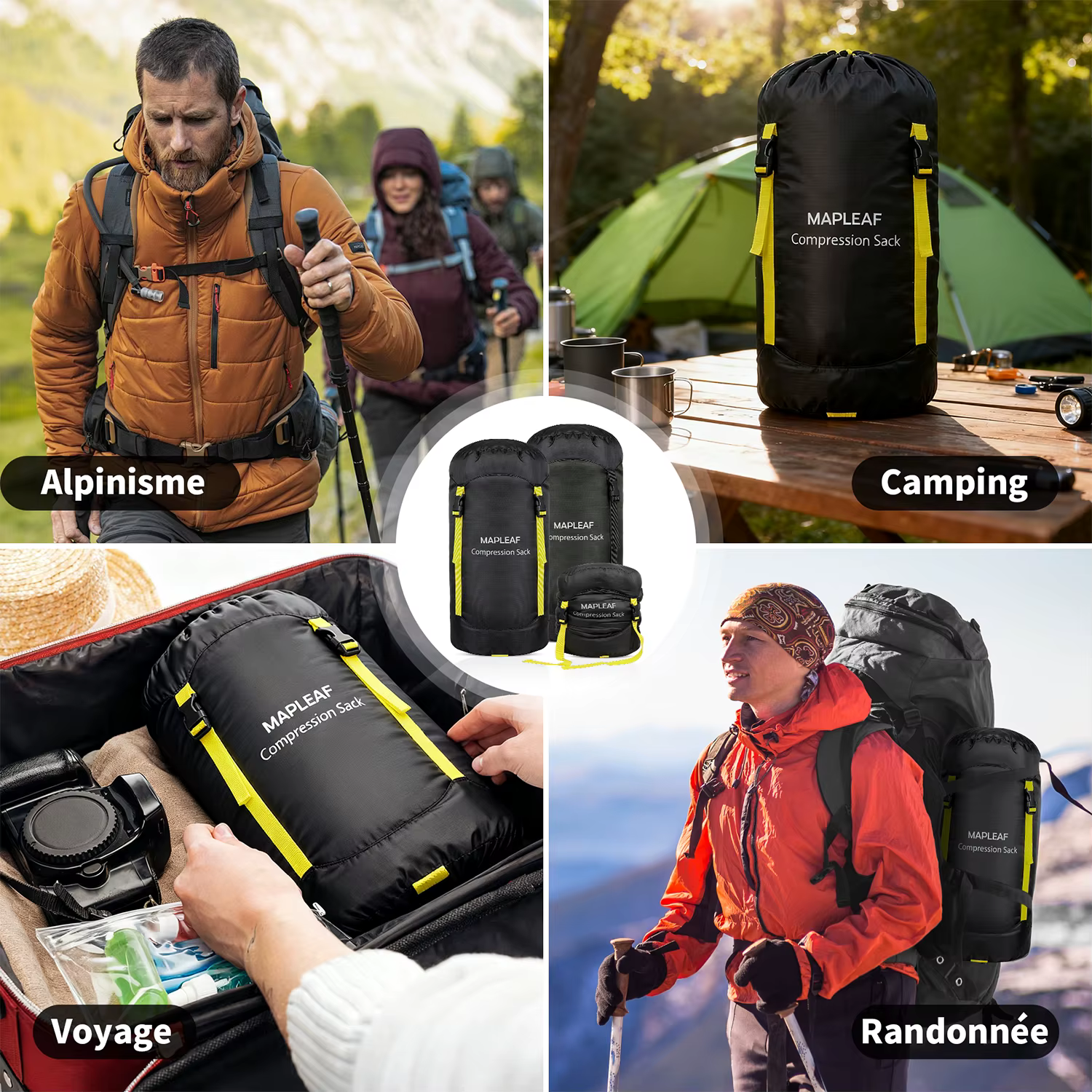 MAPLEAF sac de couchage à Compression ultraléger et étanche