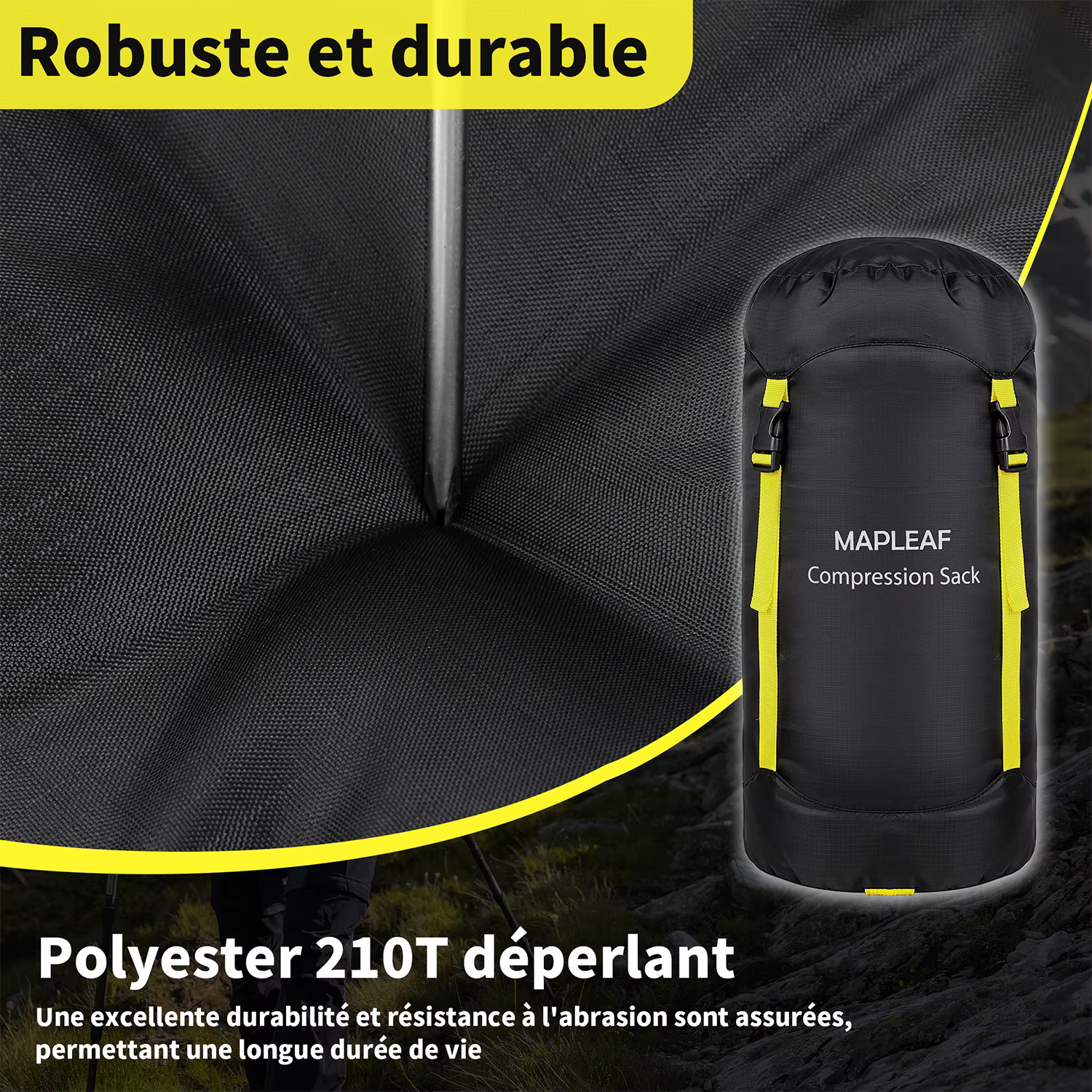 MAPLEAF sac de couchage à Compression ultraléger et étanche