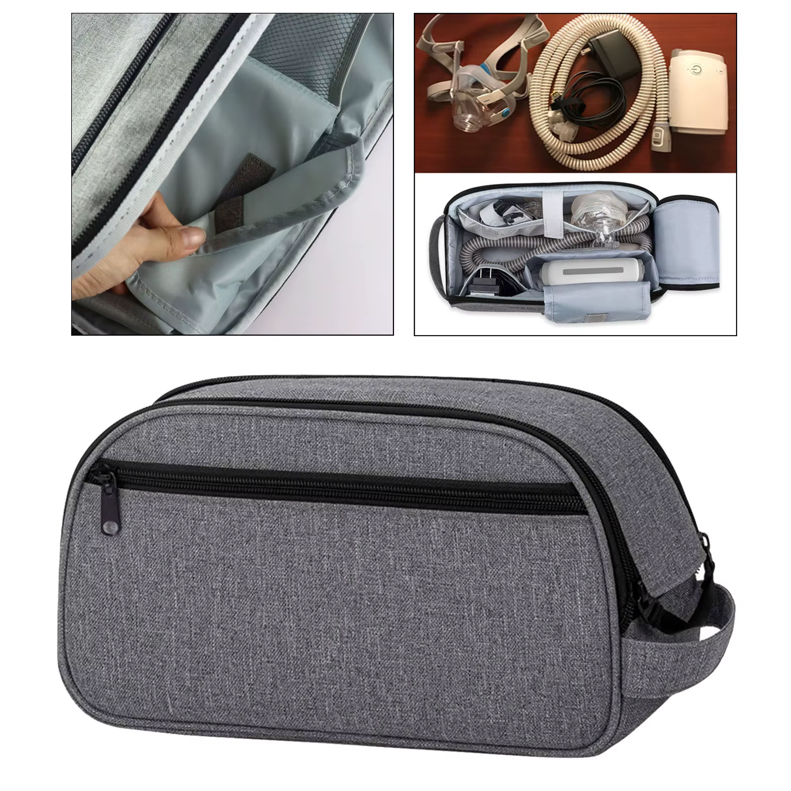 Sac de transport pour CPAP, sac de rangement pour accessoires CPAP, résistant aux chocs, plusieurs compartiments