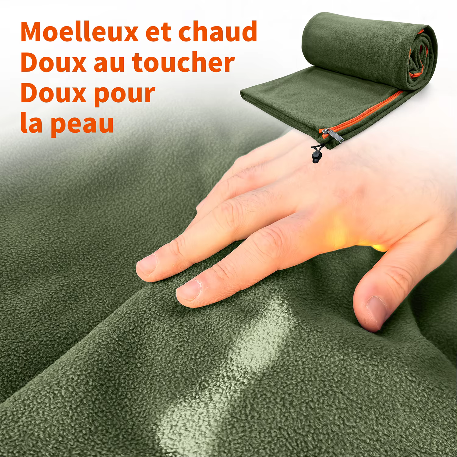 MAPLEAF Doublure de sac de couchage en polaire légère pour l'hiver