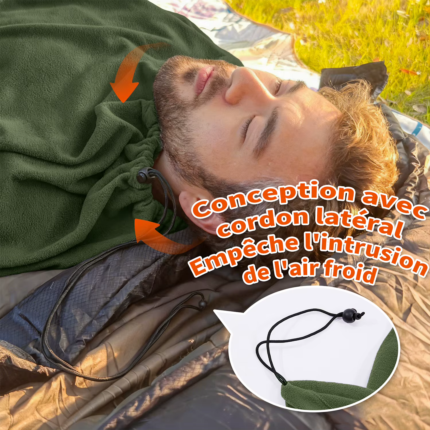 MAPLEAF Doublure de sac de couchage en polaire légère pour l'hiver
