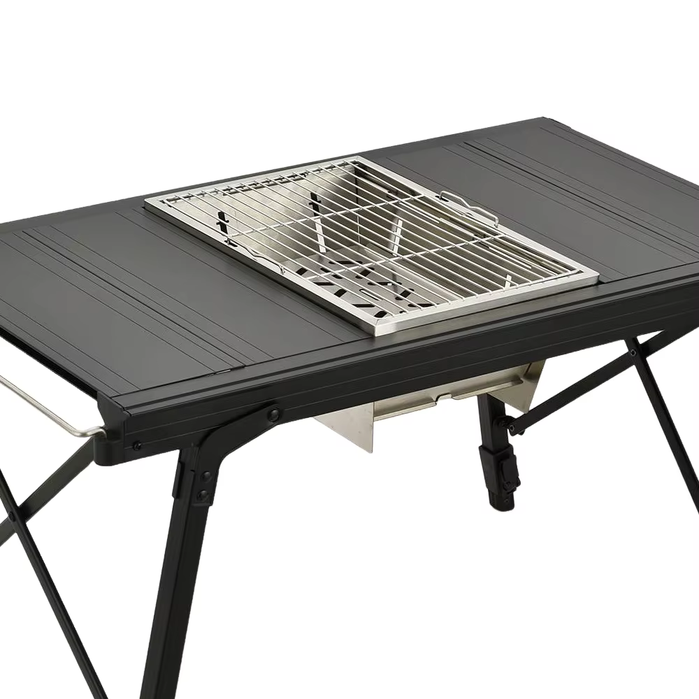 Pandatour Camping en plein air IGT BBQ pliant haute puissance de feu en acier inoxydable gril Barbecue pique-nique