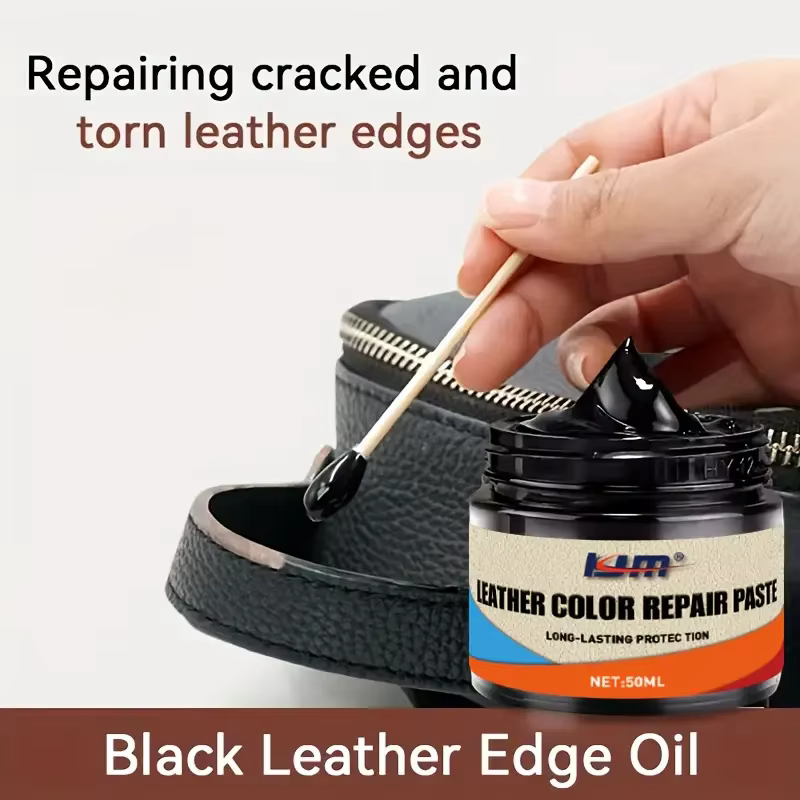 Crème réparatrice de couleur pour cuir – Colorant polyvalent pour chaussures, sacs, canapés et cuir rayé | Réparations d'usure, de fissures et de décoloration