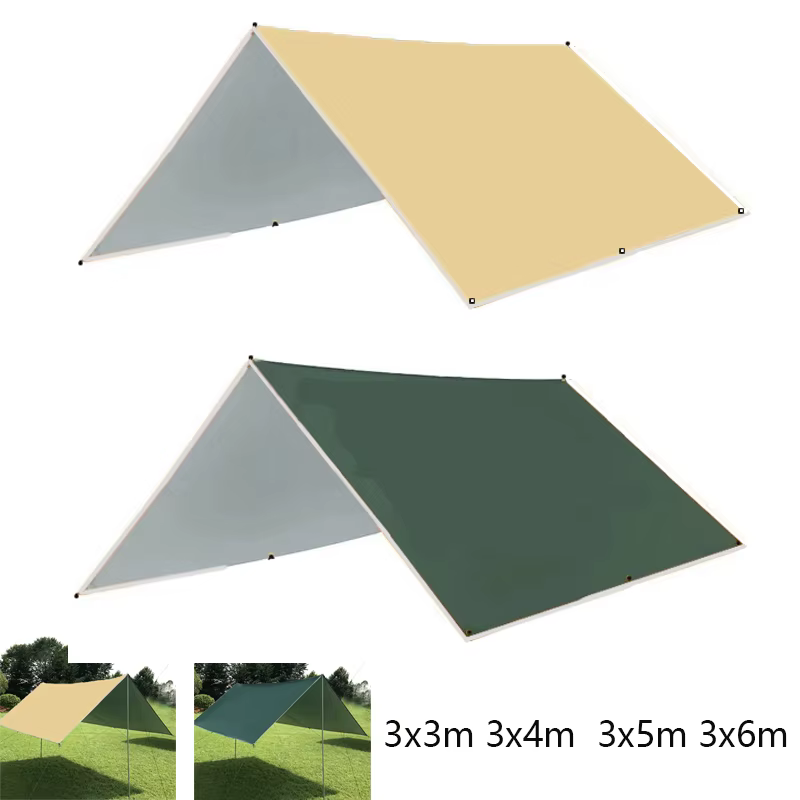 3x6m 3x5m 4x3m 3x3m tente bâche survie parasol auvent extérieur sac à dos étanche camping
