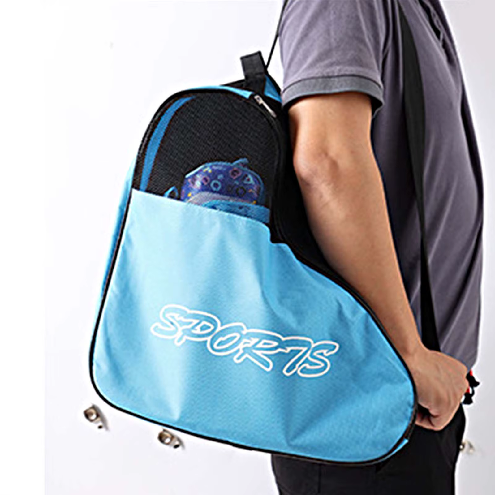 Sac de rangement respirant pour chaussures de patinage, sac à main Portable pour patins à roulettes, fourre-tout pratique pour enfants, sac de transport pour cadeaux