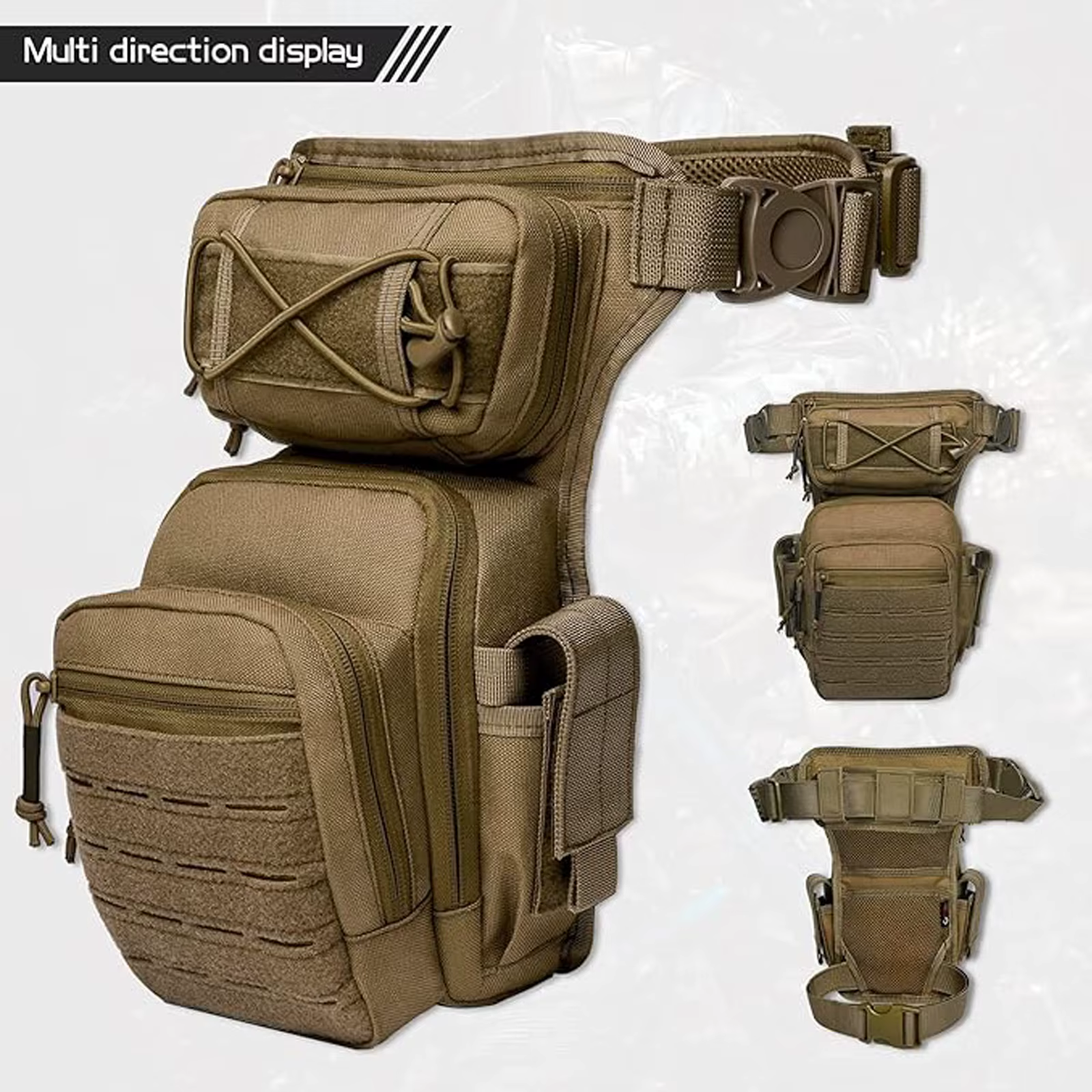 VOTAGOO sac de jambe tombante pour hommes femmes militaire tactique cuisse Pack pochette multifonctionnel paquet tactique en plein air randonnée cuisse sac