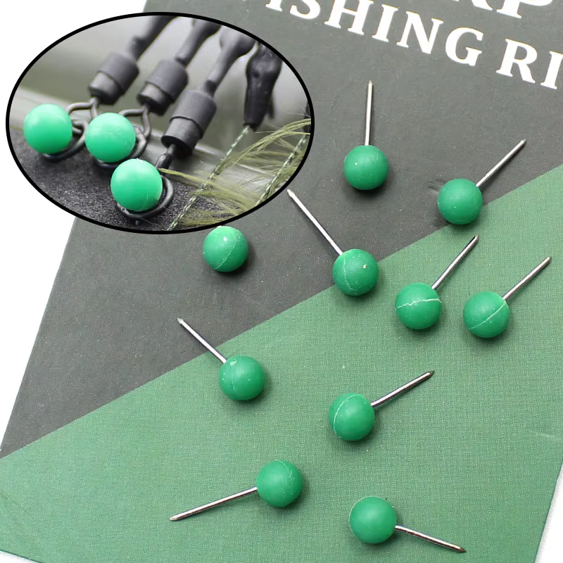 100 pièces accessoires de pêche à la carpe plate-forme à cheveux étui broches de rechange carpe Ronnie plate-forme aiguilles d'arrêt pour équipement de boîte de matériel de pêche à la carpe