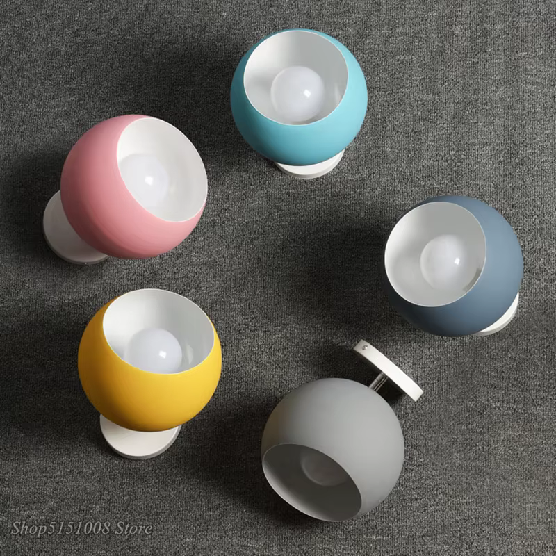 Plafonnier LED Macaron au Design Nordique Moderne, Luminaire Décoratif d'Nik, Idéal pour un Salon, une Chambre à Coucher