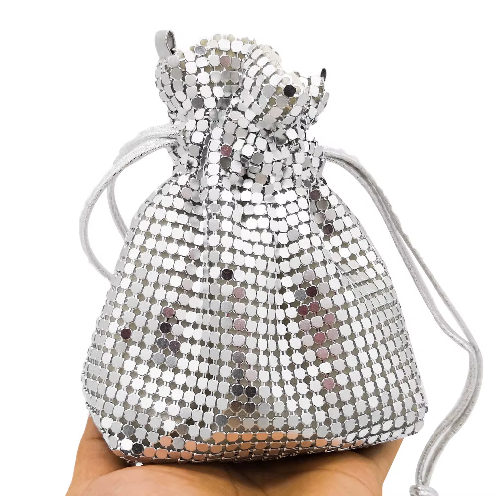 Boutique De FGG-Sac à main de soirée en aluminium pour femme