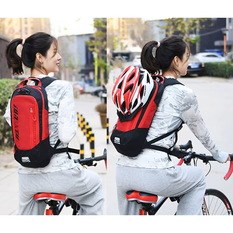 Nouveau sac à dos de vélo vtt 10L avec bandes réfléchissantes de nuit conception de sangle de casque Sports de plein air cyclisme sacs à dos de course sacs