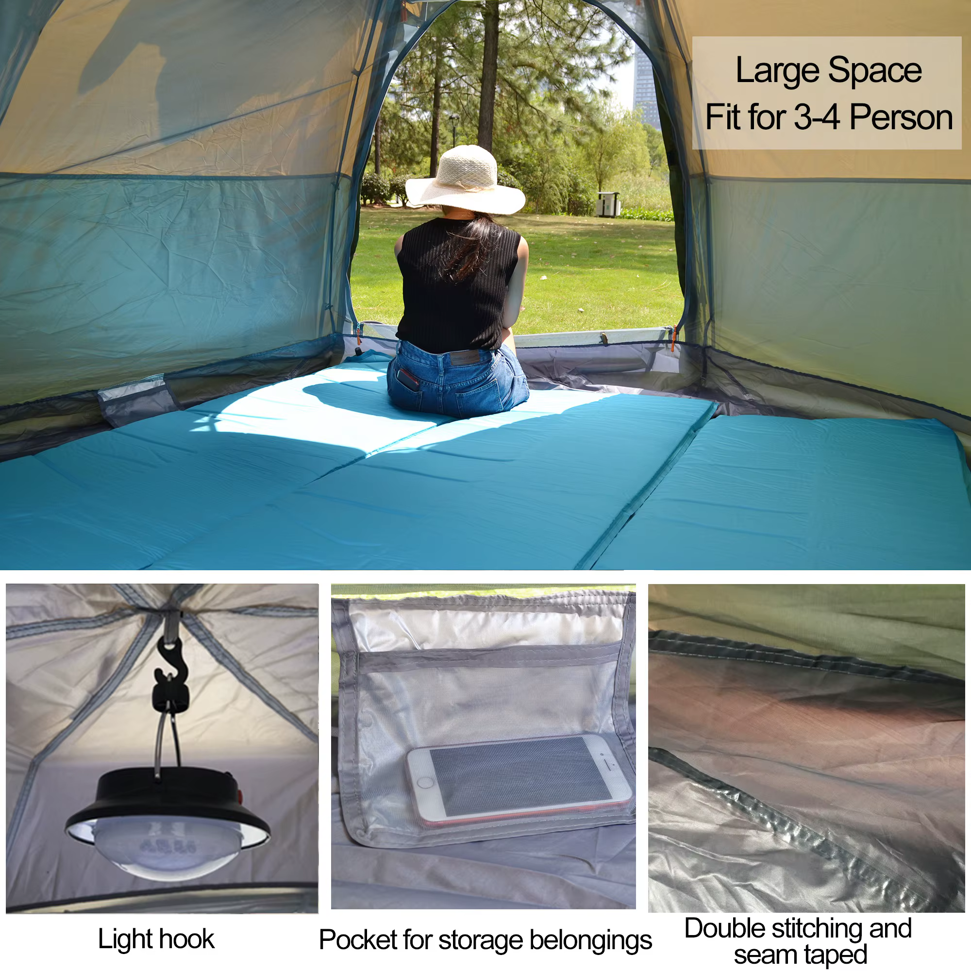 Desert & Fox-Tente Pop-up existent pour Camping Instantané