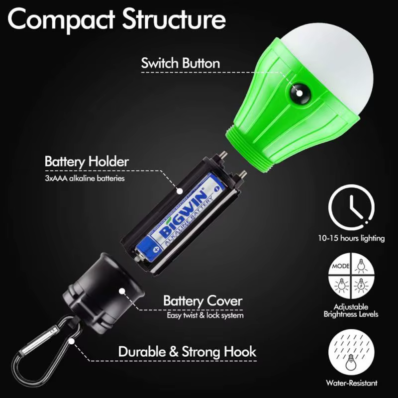 Lanterne de Camping lumière extérieure lumières alimentées par batterie multicolore éclairage étanche Mini lampe à LED