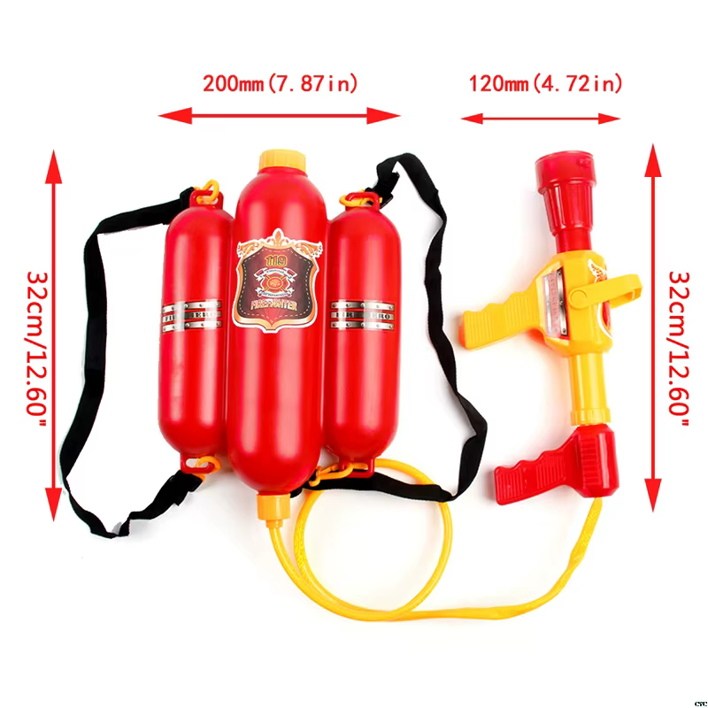 Sac à dos de feu pistolet à eau grande capacité pompier pistolets à eau retirer tir été piscine plage jeux d'eau jouet de plein air enfants cadeau