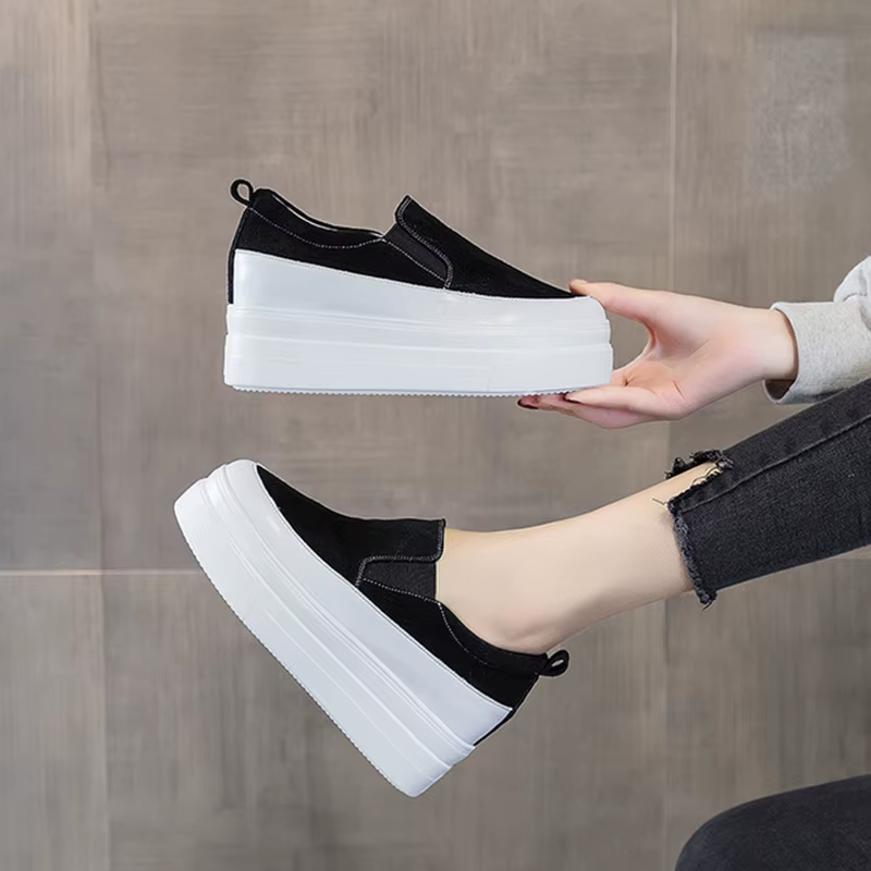 Mocassins à Semelle Plate pour Femme, Chaussures Décontractées à Enfiler, Semelle Optique, Printemps Automne 2021
