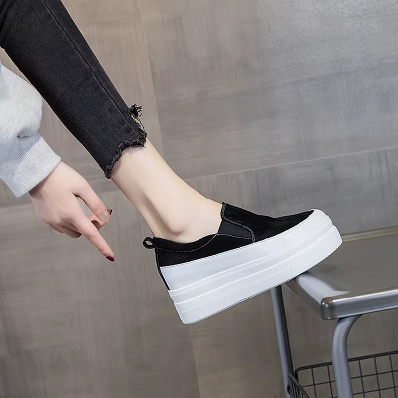 Mocassins à Semelle Plate pour Femme, Chaussures Décontractées à Enfiler, Semelle Optique, Printemps Automne 2021