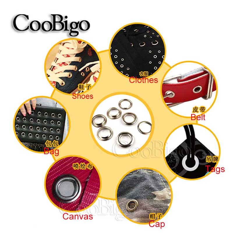 Oeillet rayé, sac en métal, casquette de ceinture, vêtements, chaussures, bottes, vêtement, maroquinerie, couture, accessoires artisanaux, bricolage, 200 pièces