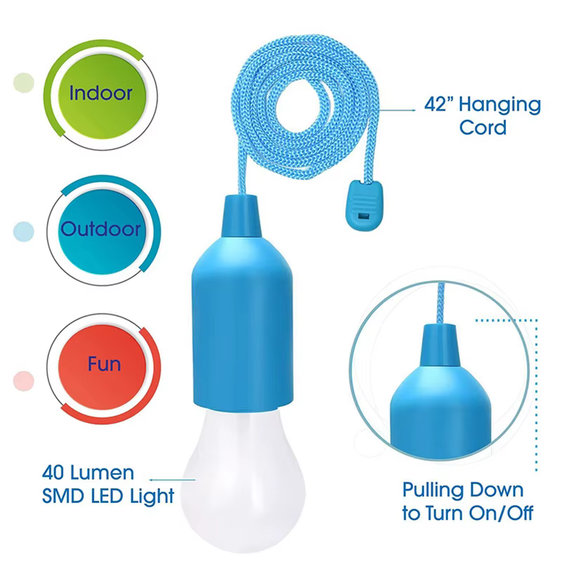 Lampe LED Portable à cordon coulissant