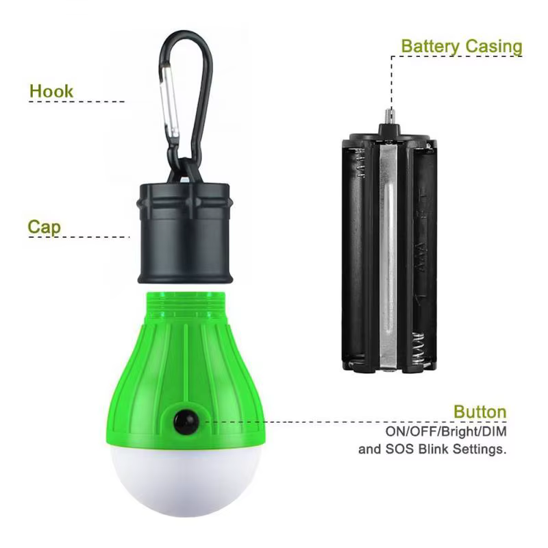 Lanterne de Camping lumière extérieure lumières alimentées par batterie multicolore éclairage étanche Mini lampe à LED