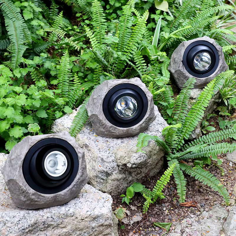 Lampe solaire d'extérieur créative en forme de pierre, lampe de pelouse, lampe de jardin, lampe de projection décorative étanche