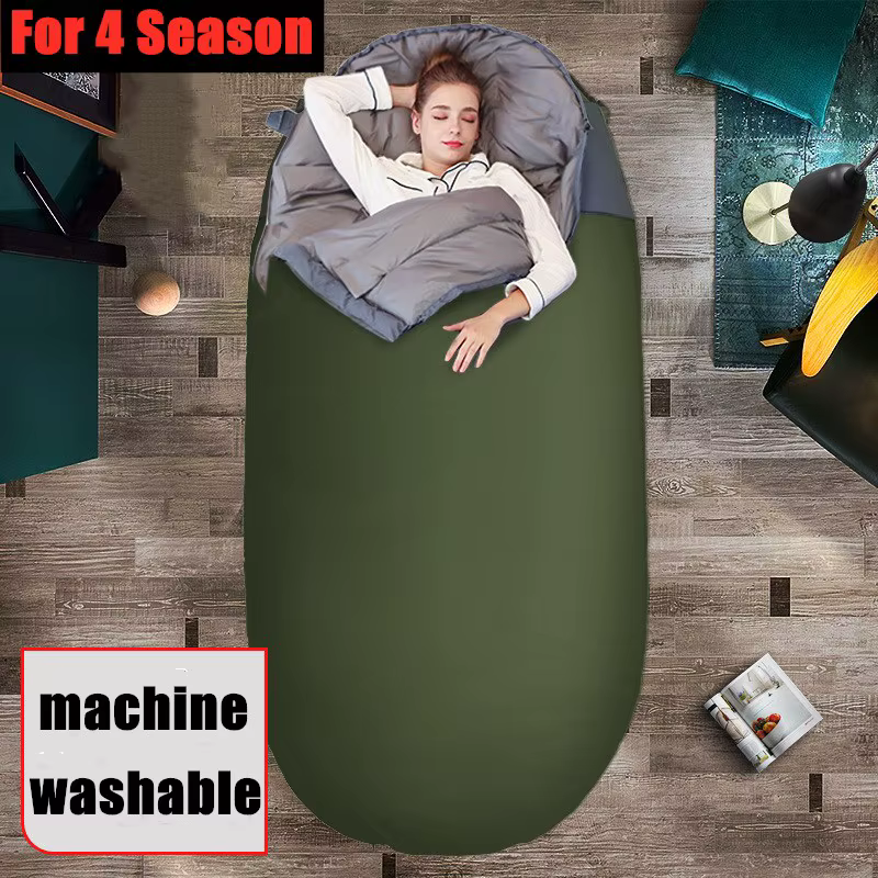 Sac de couchage portable en coton chaud étanche pour adultes