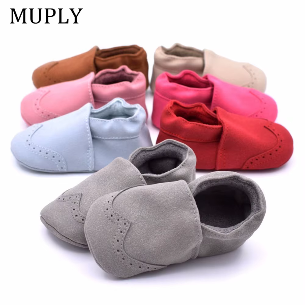 Chaussures en cuir nubuck pour bébé,souliers pour enfant, nouveau-né, garçon, fille, mocassins, semelle souple, premiers pas, 0 à 18 mois, haute qualité,