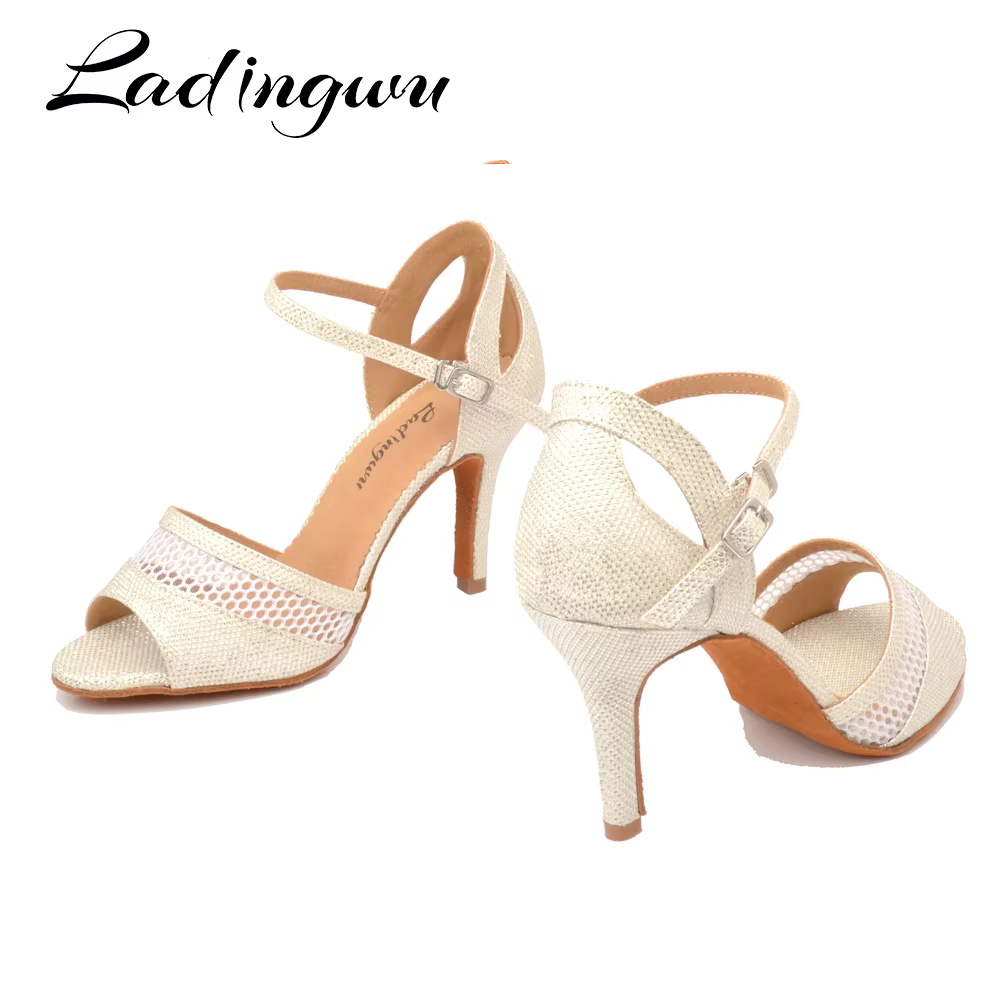 Ladingwu-Chaussures de danse en maille respirante pour femmes