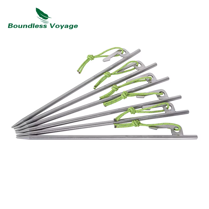 Boundless Voyage-Piquets de tente de camping en titane