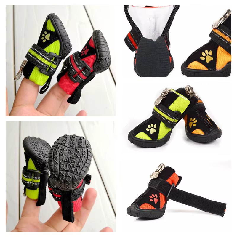Bottes imperméables coordonnantes résistantes à l'usure pour petits et grands chiens, chaussures pour animaux de compagnie, Golden Retriever, Mullabrador 8 TANLarge, Marge chaude, hiver