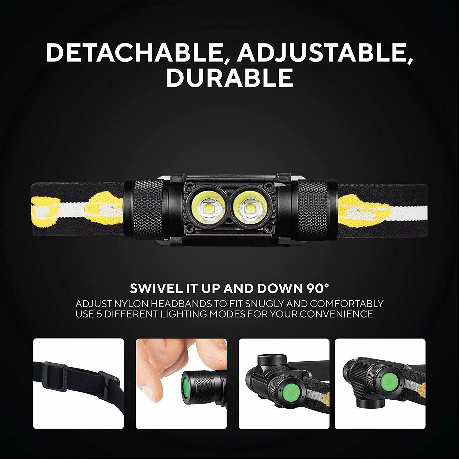 Lampe frontale LED mini SOFIRN H25S XML 1200lm