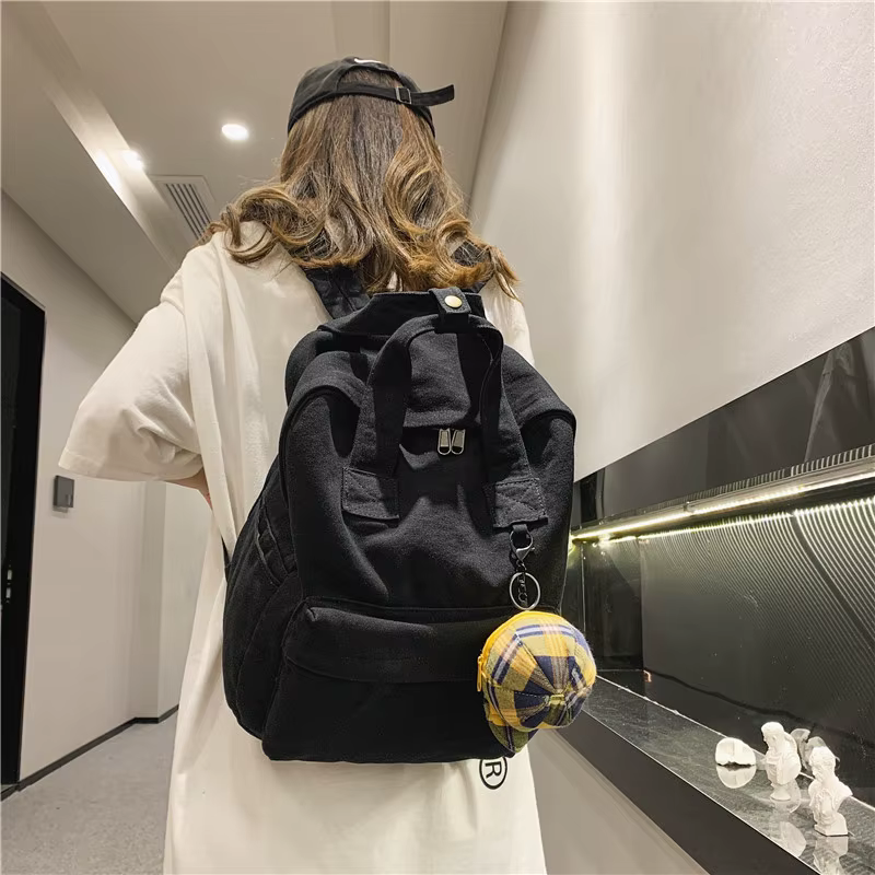 Vintage hommes femmes coton toile sac à dos étudiants grande capacité ordinateur portable livres sac décontracté voyage trajet sacs à dos