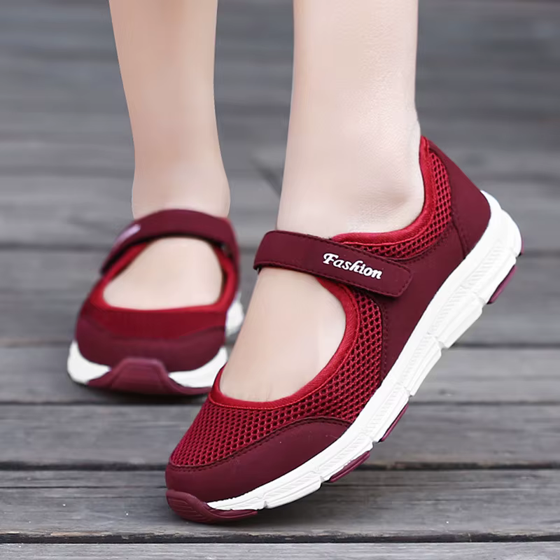 Chaussures de Tennis respirantes en maille antidérapantes pour femmes, baskets de marche en plein air à semelle épaisse